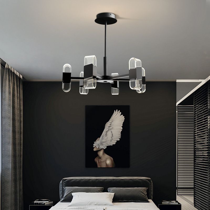 Starburst Metal Chandelier Lighting Contemporary Style LED Pendant Lighting Partramure