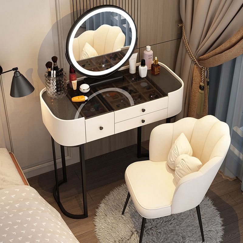 Lighted Mirror Makeup Counter Removeable Vanity Dressing Table