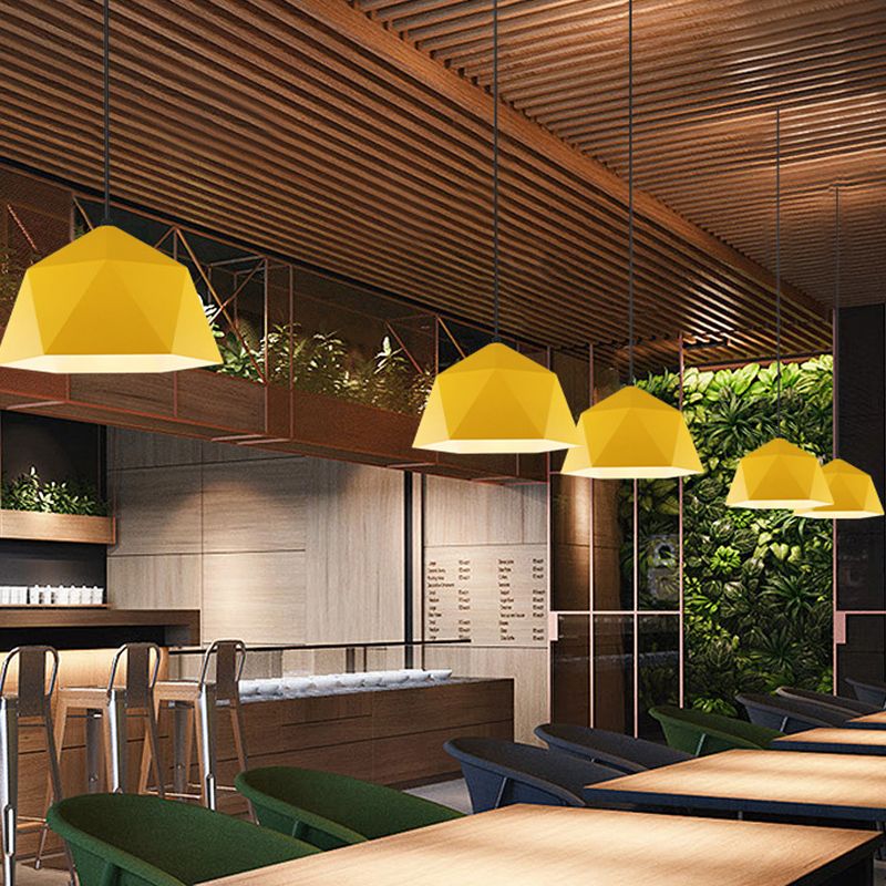 Macaron Style 1 Suspension de tête Lumière en aluminium Rhombus Pendante Pendante pour salle à manger