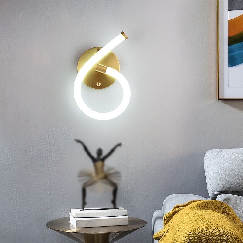 Linear Wall Sconces Modern Metal Wall Lamp in Gold for Living Room