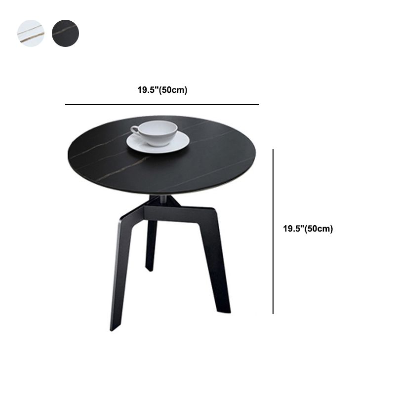 Glam Slate Coffee Cocktail Table Metal Black 4 Legs Cocktail Tabl