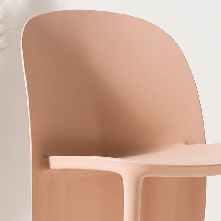 Silla de comedor de plástico de estilo nórdico, sillas laterales sin brazos para cocina (juego de 2)