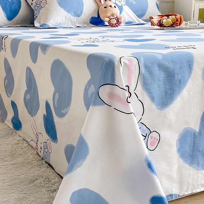 Sheet Sets Cotton Cartoon Printed Ultra Soft Breathable Wrinkle Resistant Bed Sheet Set