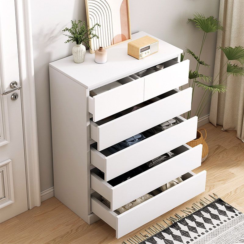 Modern Style Storage Chest Vertical Wooden Dresser with Drawers