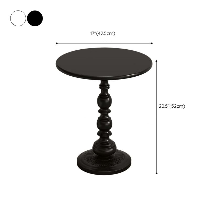 16" Wide Glam Corner Table Round Pedestal Metal Accent Side Table