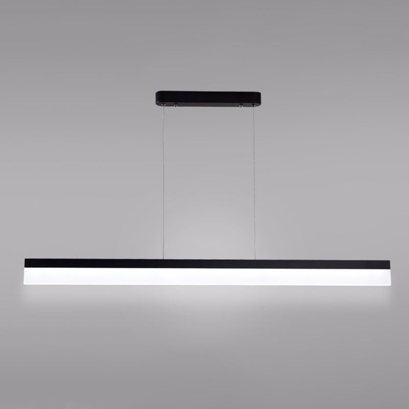 Éclairage pendentif linéaire rectangulaire mince simple