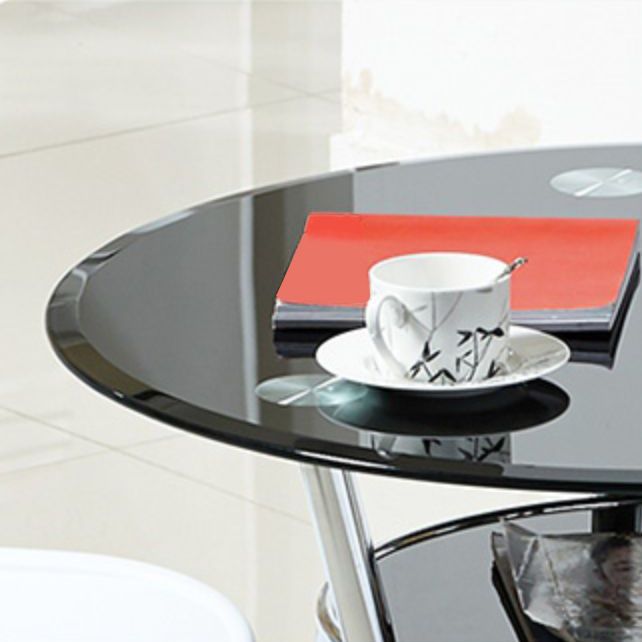 Round Glass Dining Room Collection Modern Style Tripod Base Furniture for Home