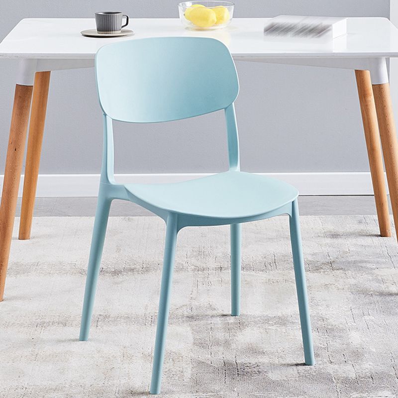Stackable Plastic Dining Chairs Scandinavian Open Back Dining Side Chair