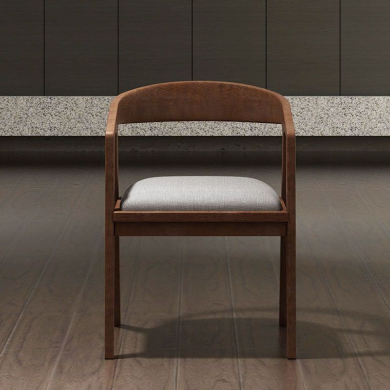 Silla de comedor de estilo tradicional, silla de comedor con brazo de cocina y patas de madera