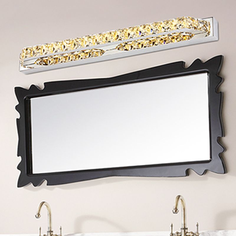 Forma lineal estilo contemporáneo tocador de tocador 1 luz de espejo LED de luz para baño