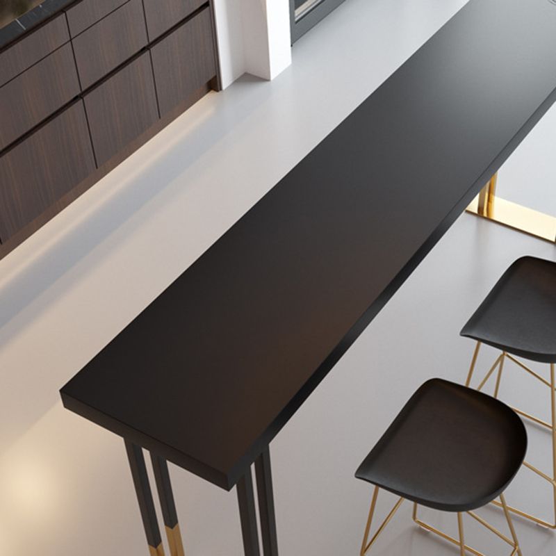 Industrial 1/2/3/5 Pieces Bar Table Set Rectangle Wood Bar Table with Metal Stools