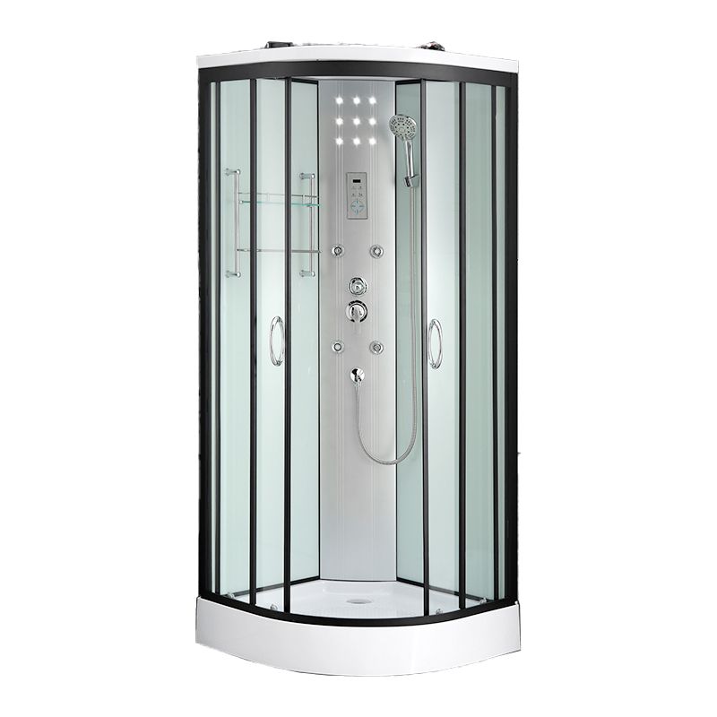 Round Shower Enclosure Full Frame Double Sliding Door Shower Room