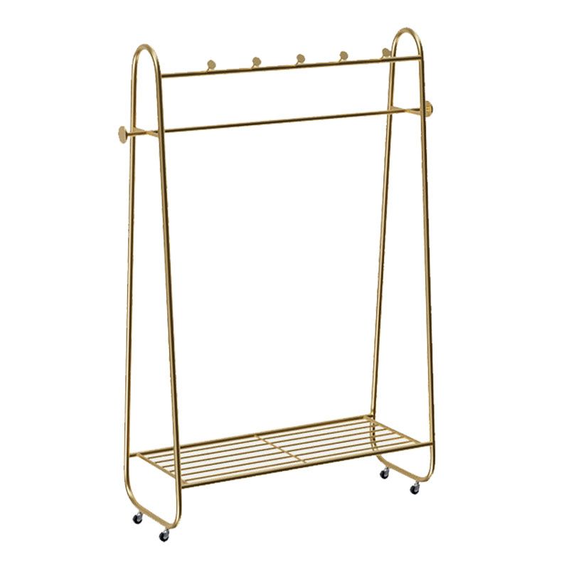 Modern Coat Rack Metal Storage Shelf Free Standing Hooks Coat Hanger