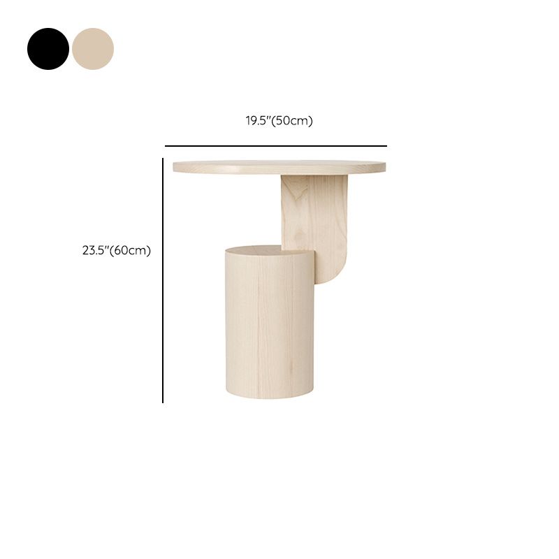 11" Wide Contemporary Corner Table Oval Storage Accent Side Table