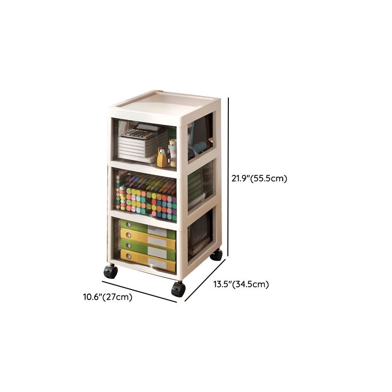 Transparent Vertical Filing Cabinet Modern Plastic Drawers File Cabinet