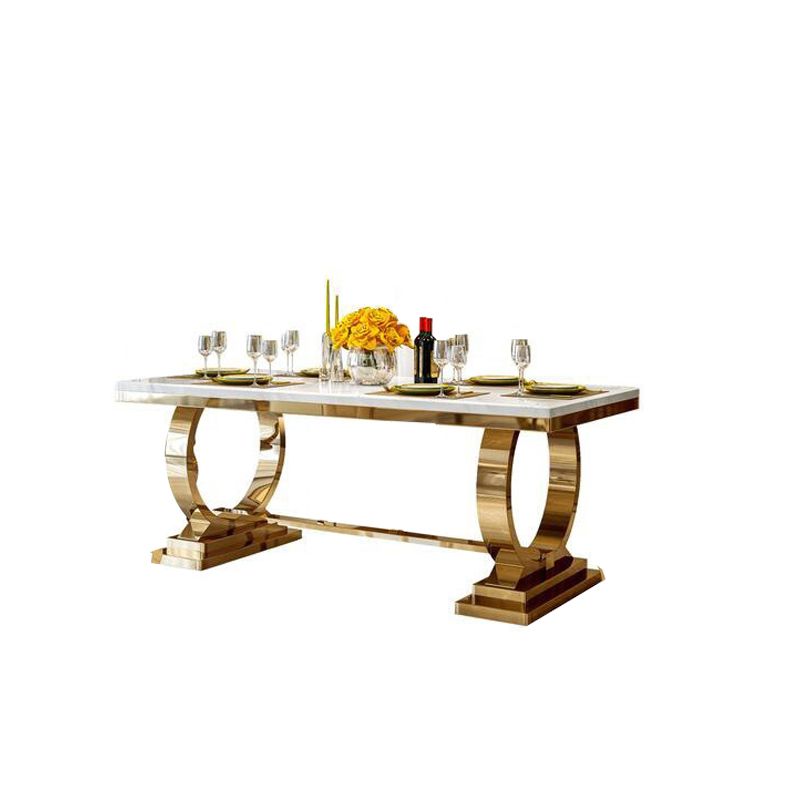 Modern Style Marble Dining Table Set White 1/4/5/6/7 Pieces Dining Set for Home Use