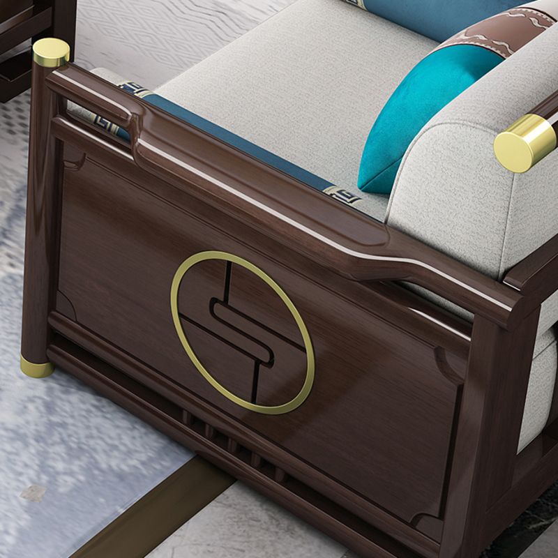 33"H Contemporary Sectional Sofa Fabric Sectional with Bostol Pillows