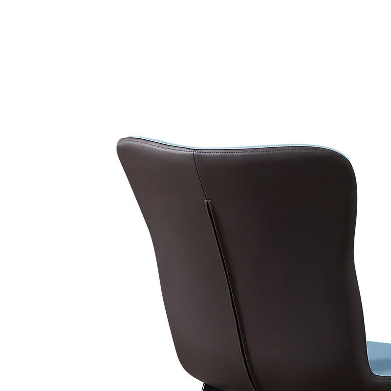 Sillas de comedor contemporáneas, silla sin brazos con patas de metal para cocina