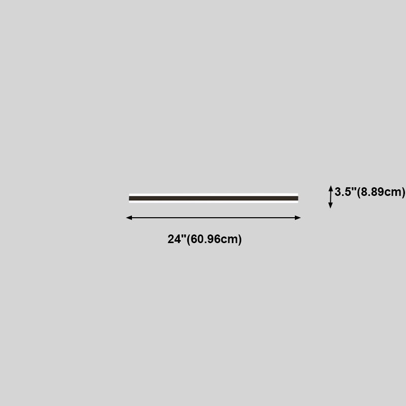 Black LED Wall Lamp in Modern Minimalist Acrylic Linear Wall Light