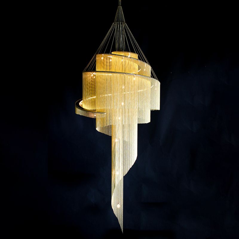 Fringed Suspension Pendant Light Modern LED Metal Pendant Ceiling Light for Home