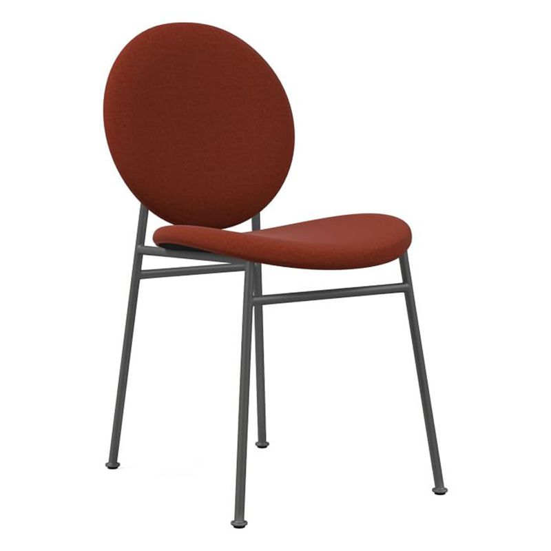 Metal Legs Dining Chairs Fabric Armless Dining Side Chair for Home