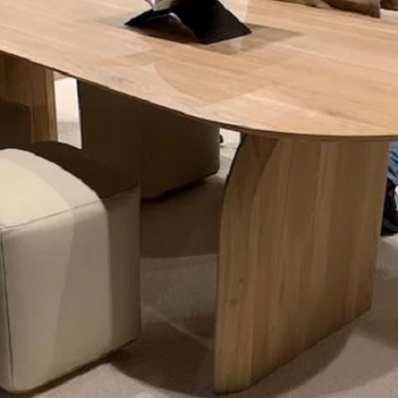Contemporary Style Dining Table Solid Wood Natural Table for Home Kitchen