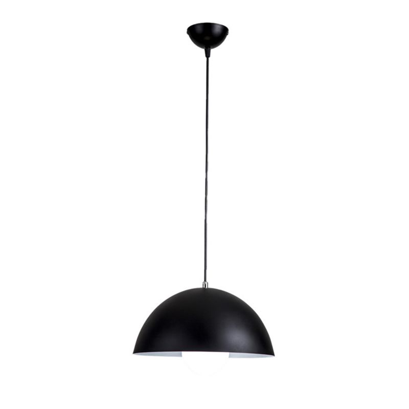 Dining Room Macron Hanging Light Bowl Shape Single Light Metal Modern Pendant Light