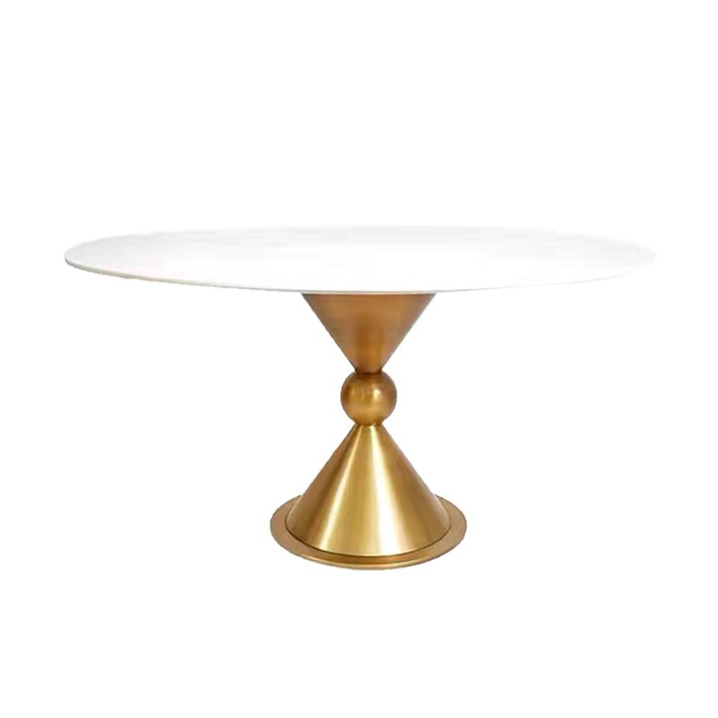 White and Gold Dinner Room Kitchen Table Traditional Luxury Dining Table