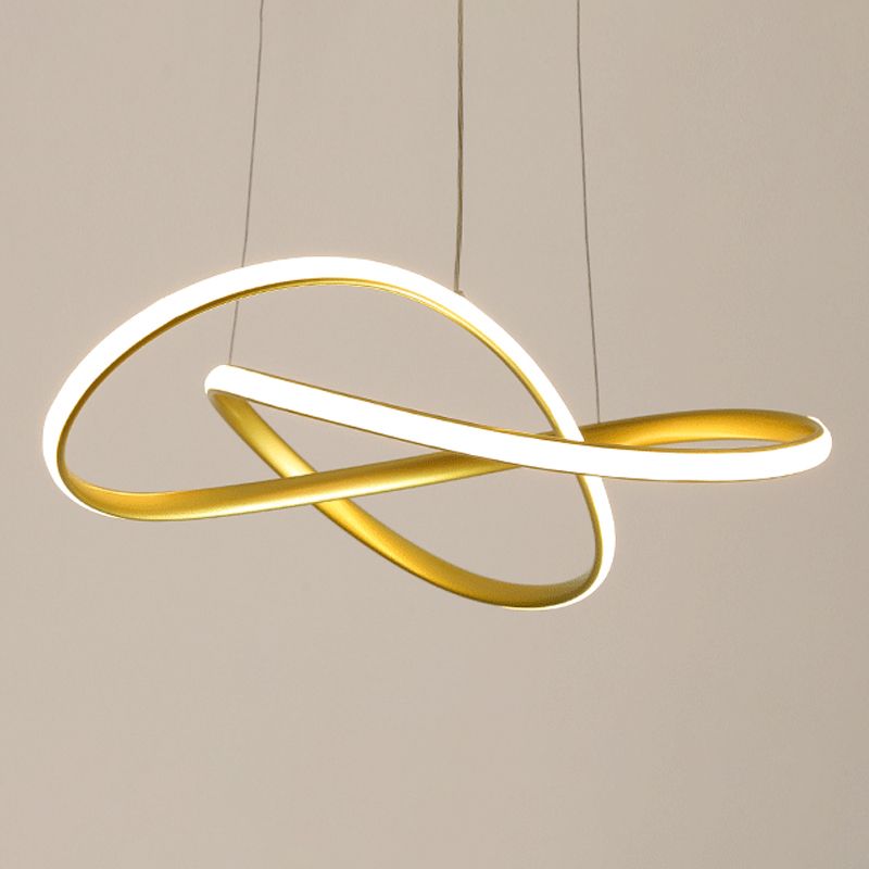 Modern Style Unique Chandelier Metal 1 Light Hanging Lamp for Living Room