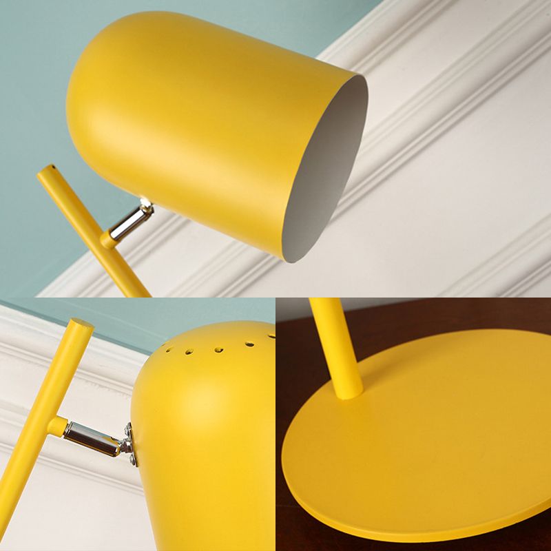 Rotatable Metal Cup Study Light 1 Head Macaron Loft Desk Leuchte mit Steckerkabel für Büro