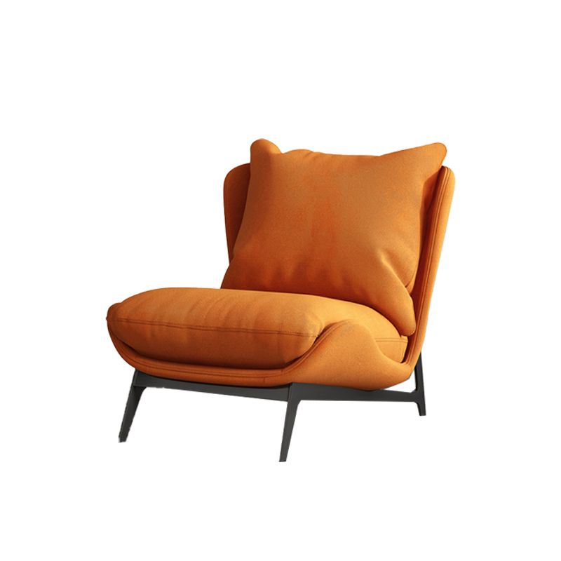 Industrial Style 26.77" Wide Pillow Back  Armless Lounge Chair