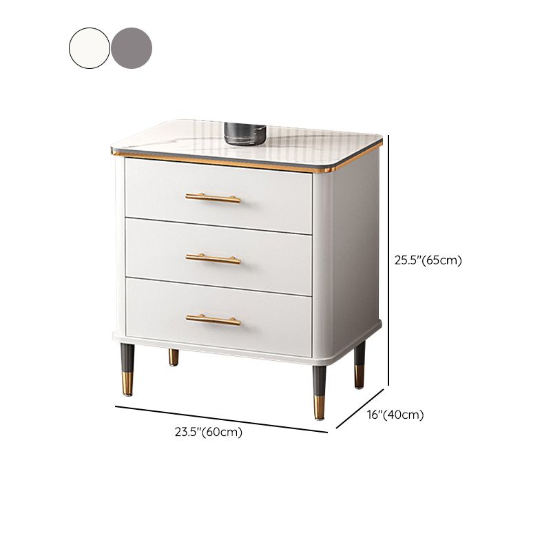 Classic Glam Lingerie Chest Vertical Marble Storage Chest with Drawers for Bedroom