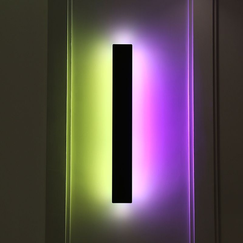 Modern Style Rectangular LED Wall Lamps Metal 1-Light Wall Lighting Ideas