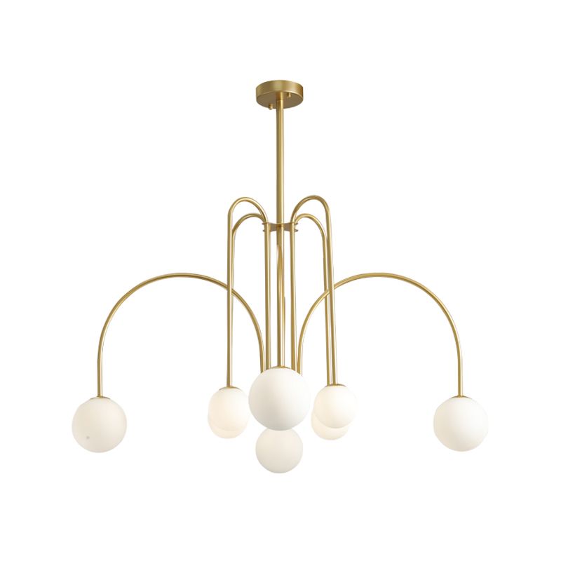 Modern Metal Chandelier Light Multi-Head Suspension Pendant Lamp for Living Room