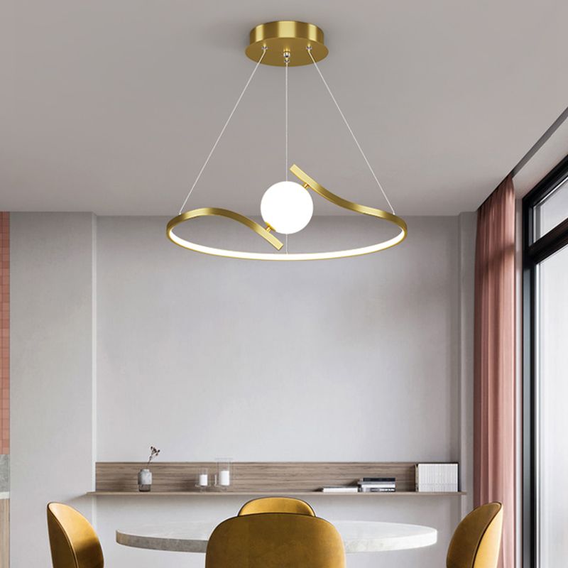 Luz de metal de forma lineal lámparas de metal lámparas modernas de 2 lámparas de luz colgantes