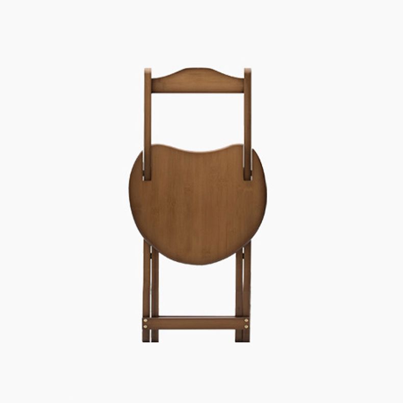 Modern Armless Backrest Counter Stool Wood Study Bar Stool with Wooden Seat and Pedal
