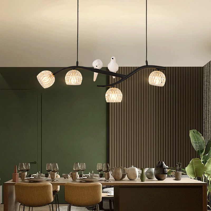 Modern Style Ball Shape Island Pendants 4-Lights Pendant Lights for Living Room
