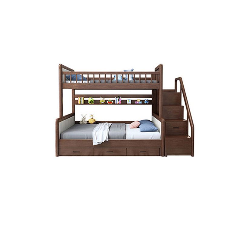 Mid-Century Modern Bunk Bed Gender Neutral Solid Wood Kids Bed
