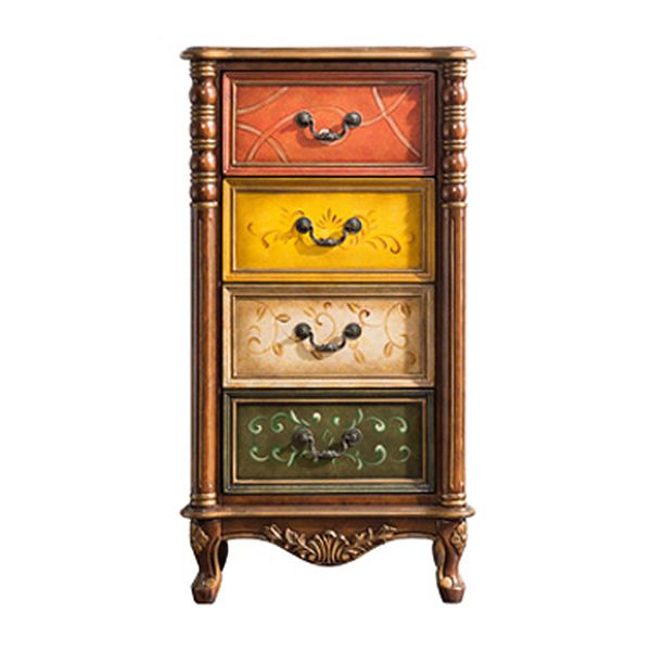 Traditional Storage Chest Solid Wood Dresser with 3/4/5 Drawers , 13.65 Inch Width