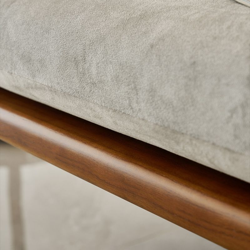 Mid-century Modern Flared Arms Accent Chair Solid Wood Armchair