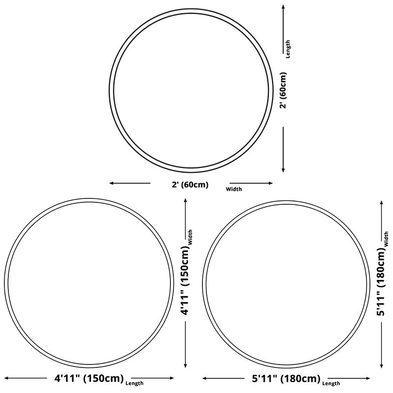 Individuality Modern Indoor Rug Creative Geometry Printed Carpet Round Polyester Washable Rug for Home Decoration