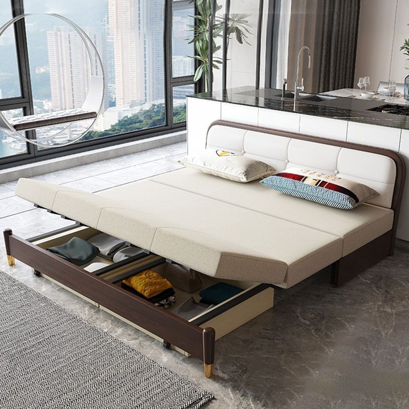 Glam Futon Sleeper Sofa Bed Pillow Back Futon Sleeper Sofa with Storage