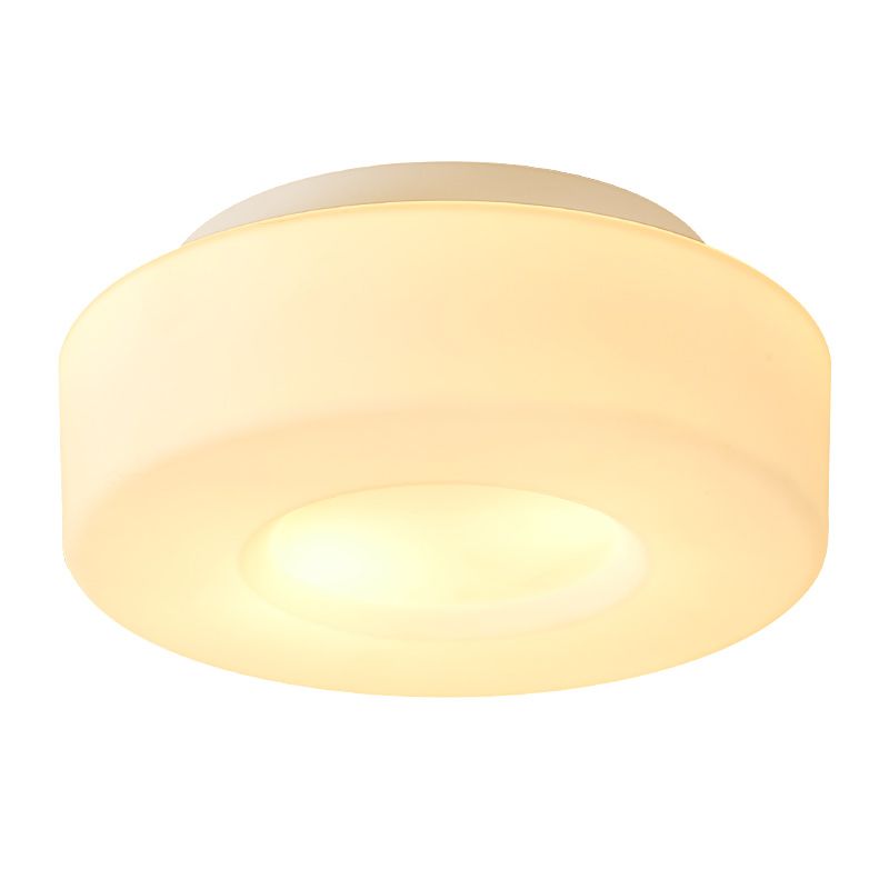 Simple Ceiling Light American Ceiling Mount Light with Glass Shade for Bedroom