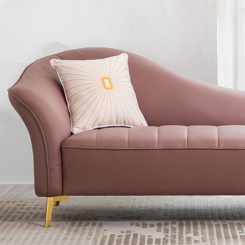 Contemporary Flared Arms Accent Chair One Armed Faux Leather Chaise