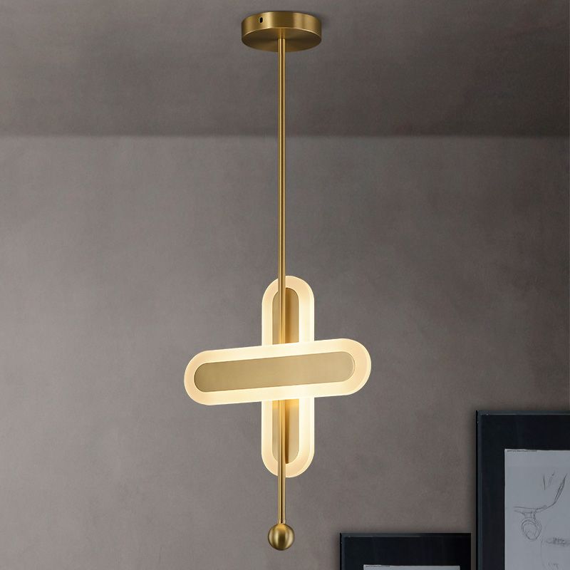 Traverser le luminaire de la lampe à pendentif acrylique LED moderne plafond suspendu plafond pour chambre à coucher