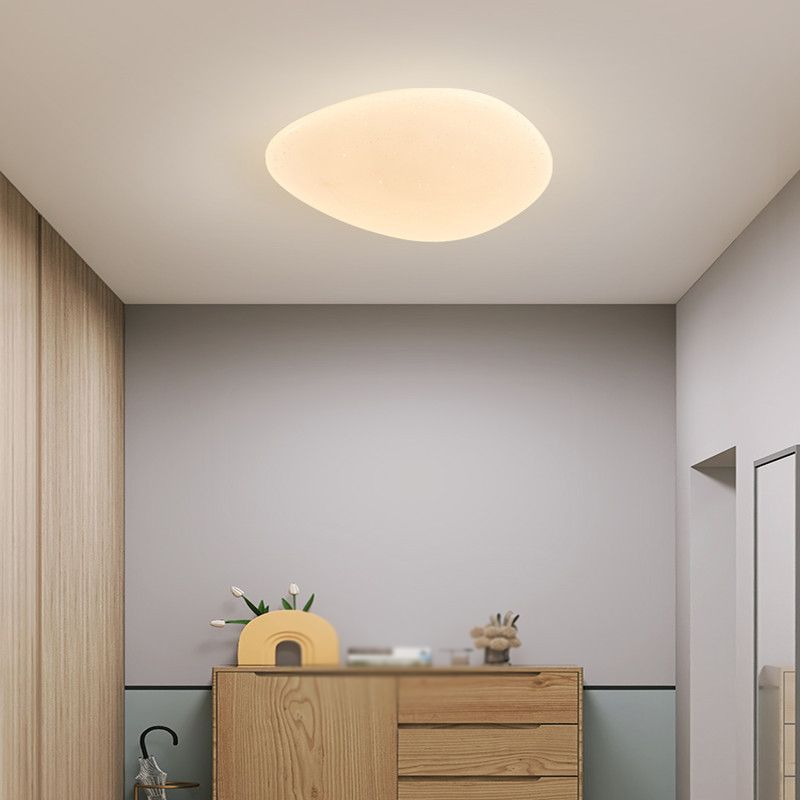 Single Modernism White Flush Mount Lighting Unique LED Ceiling Light for Bedroom