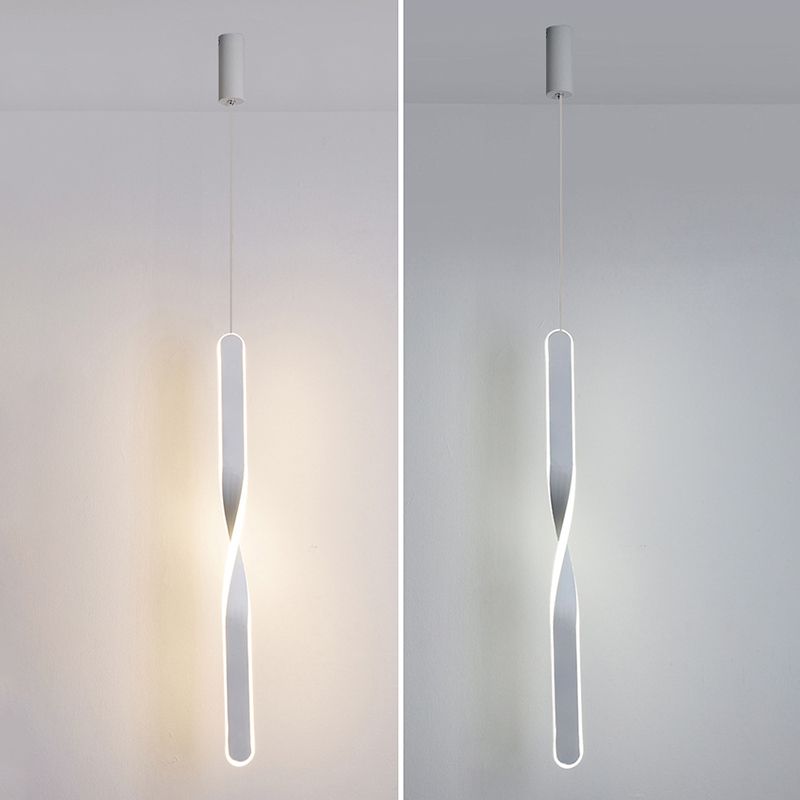 Minimalistische Streifen -Federleuchte Acryl Wohnzimmer LED -Anhänger Licht
