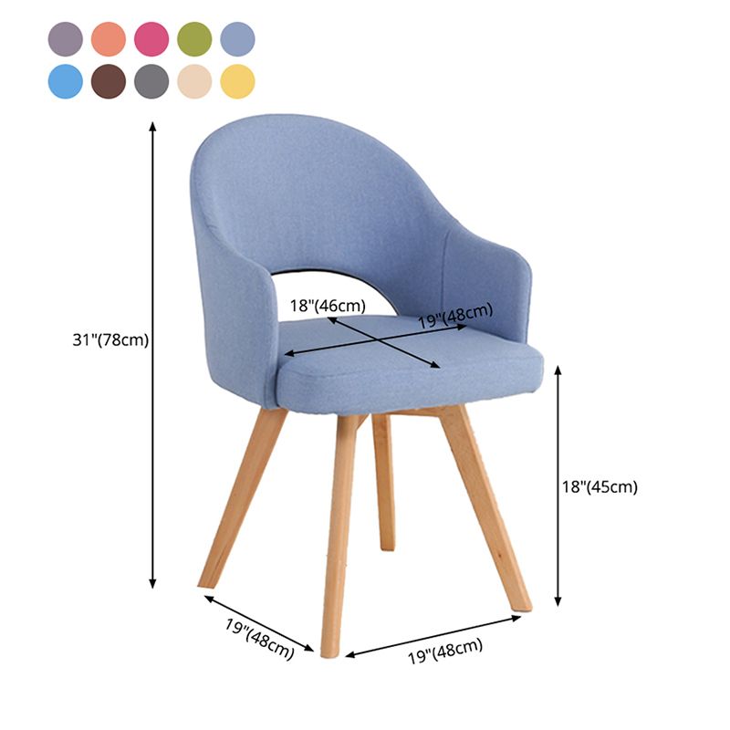 Chaises de salle à manger en bois modernes, fauteuils latéraux à dossier ouvert pour la cuisine