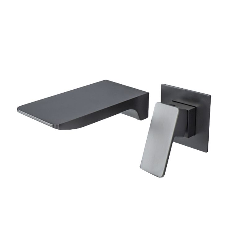 Contemporary Wall Mounted Metal Tub Filler One Handles Waterfall Tub Faucet Trim