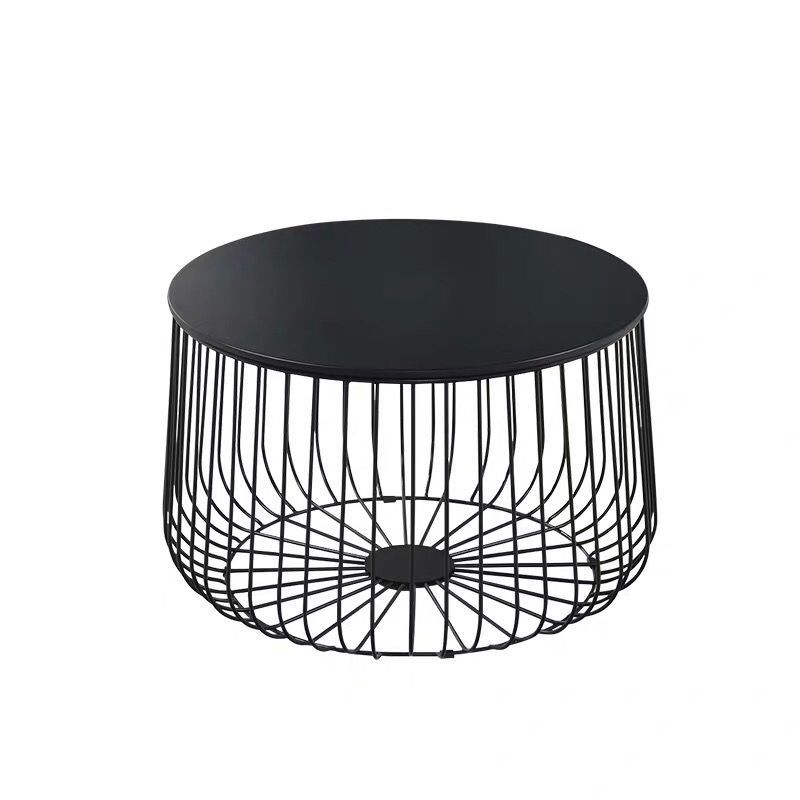 Iron Round Coffee or End Table Mid-Century Modern Frame Coffee Table